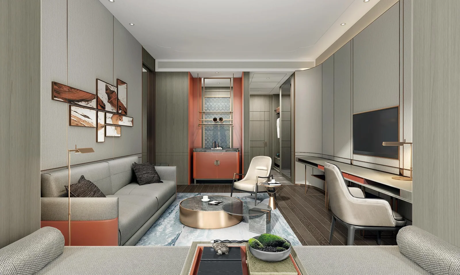 豪华套房 DELUXE SUITE 客厅 | 致美设计 EDA Design